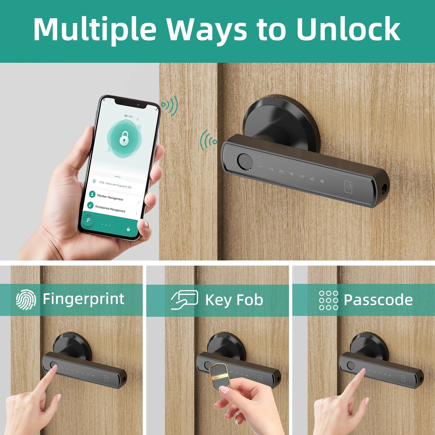 New InstaLock 360 Digital Lock with Fingerprint & Passcode