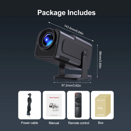 Velec HY320 Mini Projector Upgrade 4K Android 11 WiFi 6 BT 5.0 Allwinner H713 Home Outdoor Portable Projector HY320 MINI