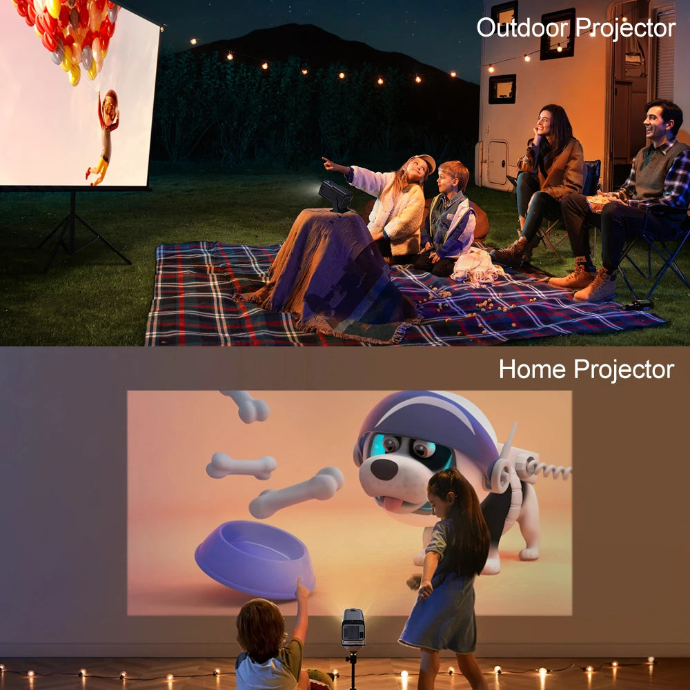 Velec HY320 Mini Projector Upgrade 4K Android 11 WiFi 6 BT 5.0 Allwinner H713 Home Outdoor Portable Projector HY320 MINI